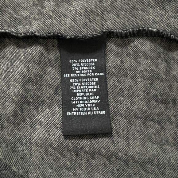 Joan Vass New York Houndstooth Blazer Size S Black Gray Longline Stretch Office - Picture 8 of 9